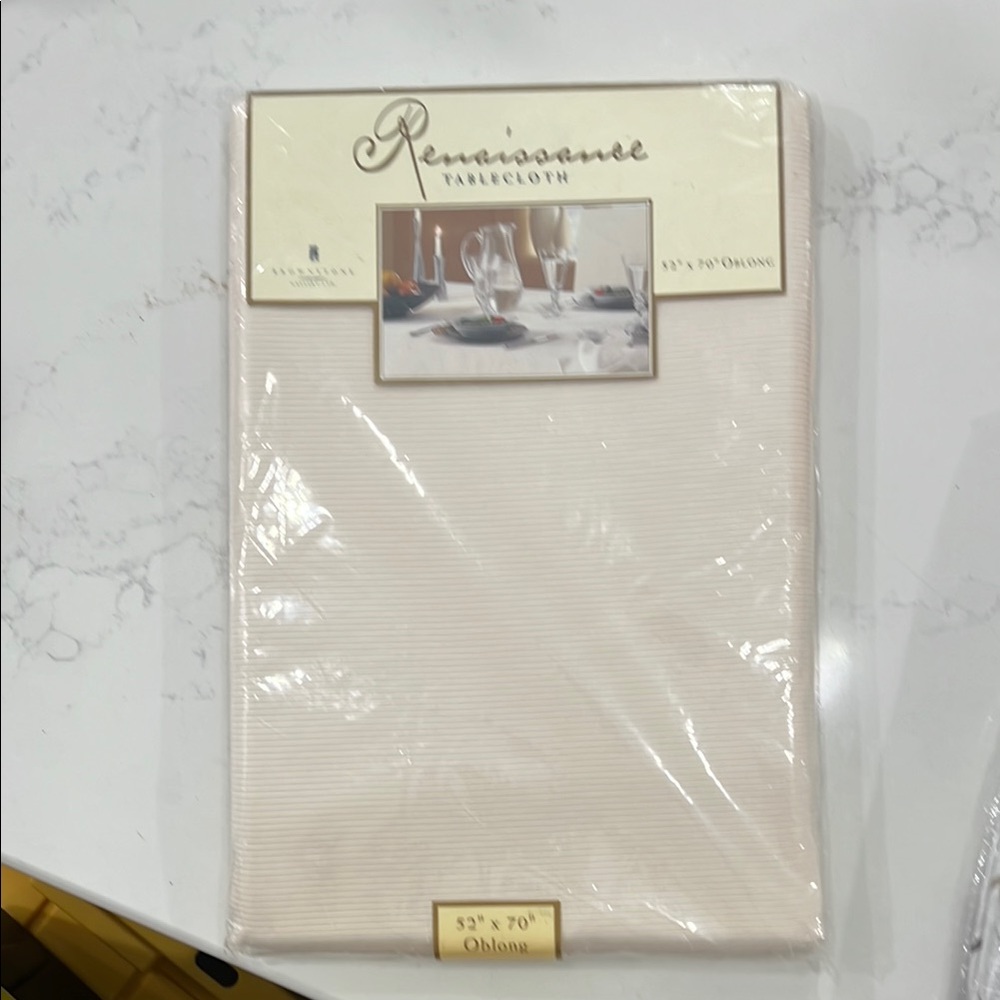 Oblong Cream Tablecloth